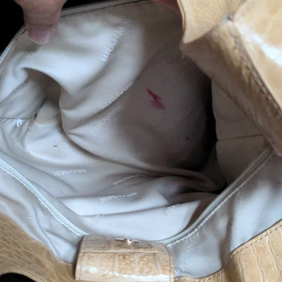 Brahmin Carla Tan Crocodile Embossed Tote Bag - Picture 7 of 7